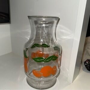 Vintage Retro Anchor Hocking Orange Juice Carafe